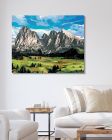 Maľovanie podľa čísel Pole a hory 40x50cm Zuty