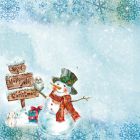 Blok vzorovaných papierov Studio Light, 15 x 15 cm – Let it Snow, modré variácie