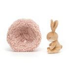 Zajačik v huňatom pelechu plyšová hračka JELLYCAT
