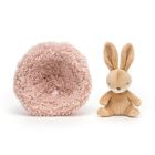 Zajačik v huňatom pelechu plyšová hračka JELLYCAT