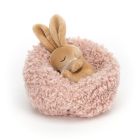 Zajačik v huňatom pelechu plyšová hračka JELLYCAT