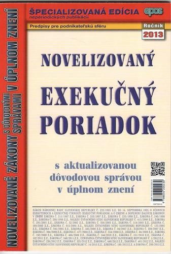 NZ 20 2013 o Exekučný poriadok
