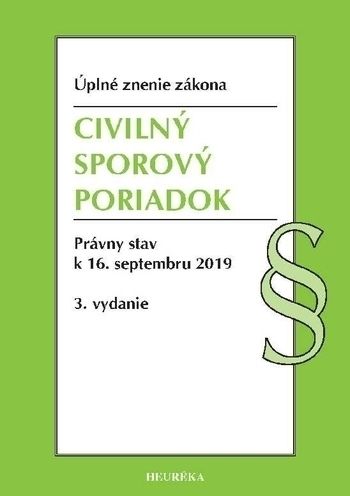 Civilný sporový poriadok Úzz 3. vydanie, 2019