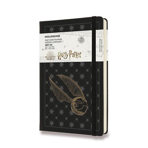 Diár MOLESKINE 18m 2021-2022 denný Harry Potter čierny L
