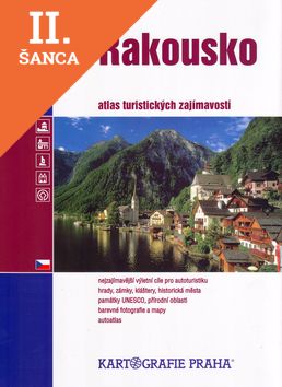 Lacná kniha Rakousko atlas turistických zajímavostí