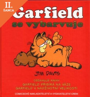 Lacná kniha Garfield se vybarvuje