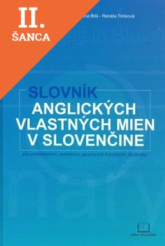 Lacná kniha Slovník angl.vlastných mien v slovenčine