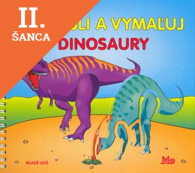 Lacná kniha Obkresli a vymaľuj - dinosaury