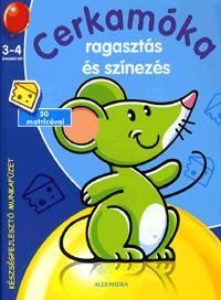 Cerkamóka ragasztás színezés 3 - 4 éveseknek