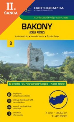 Lacná kniha Bakony (Déli rész) turistatérkép
