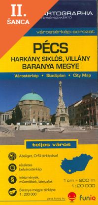 Lacná kniha Pécs 1 : 20 000 - Várostérkép