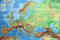 Európa felszíne 1 : 8 300 000 - Falitérkép