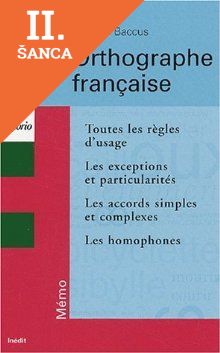 Lacná kniha Orthographe francaise