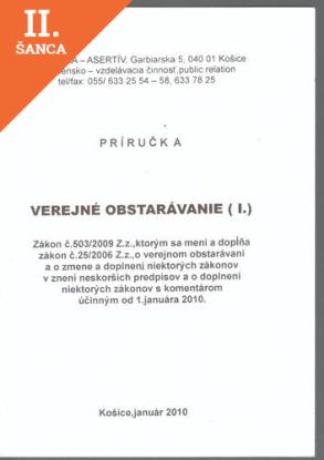 Lacná kniha Verejné obstarávanie I. - príručka