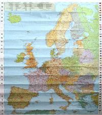 Európa 1:3 800 000 - Falitérkép