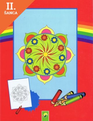 Lacná kniha Mandala - maľovánky - červená