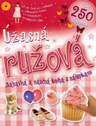 Úžasná ružová zábavná a náučná kniha s nálepkami