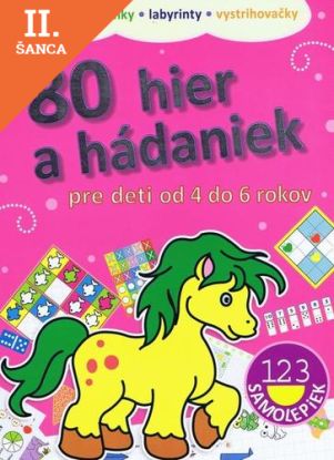 Lacná kniha 80 hier a hádaniek pre deti od 4 do 6 rokov