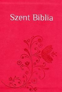Szent Biblia - Prémium mini ciklámen matyó mintás