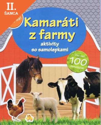Lacná kniha Kamaráti z farmy - aktivity so samolepkami
