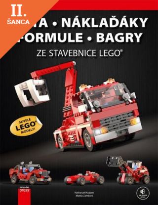 Lacná kniha Auta, náklaďáky, formule, bagry ze stavebnice LEGO