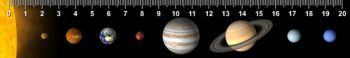 3D pohľadnica pravítko Solar System