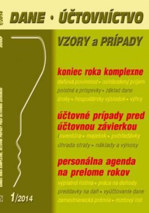 Dane, účtovníctvo vzory a prípady 1 2014