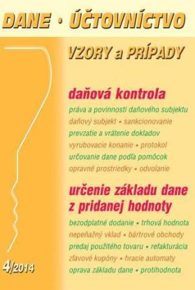 Dane, účtovníctvo vzory a prípady 4 2014