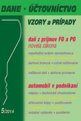 Dane, účtovníctvo vzory a prípady 5 2014