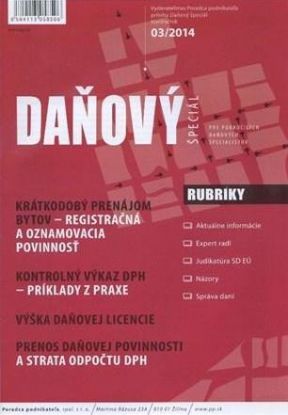 Daňový špeciál 3 2014