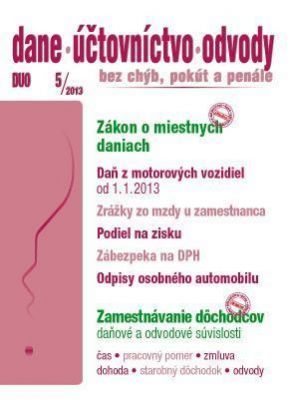 Dane Účtovníctvo Odvody 5 2013