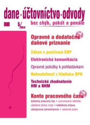 Dane Účtovníctvo Odvody 5 2014