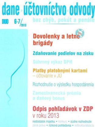 Dane Účtovníctvo Odvody 6-7 2013