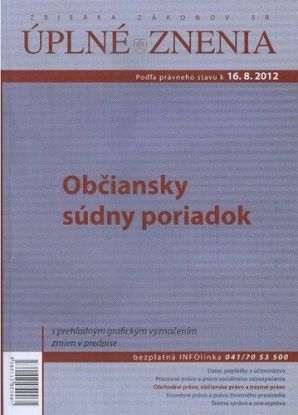 Občiansky súdny poriadok úplné znenie 49 2011