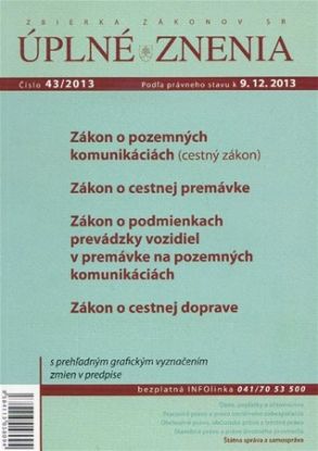 Úplné znenia 43 2013