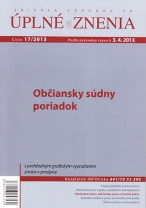 Úplné znenia 17 2013 - Občiansky súdny poriadok
