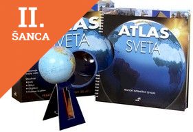 Lacná kniha Atlas sveta s glóbusom