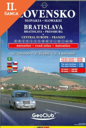 Lacná kniha Slovensko - Bratislava - Stredná Európa Tranzit 1:200 000/1:16 000/1:1 500 000