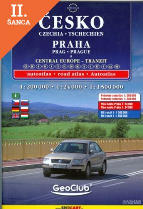 Lacná kniha Česko, Praha 1:200 000, 1:24 000, 1:1 500 000 Automapa