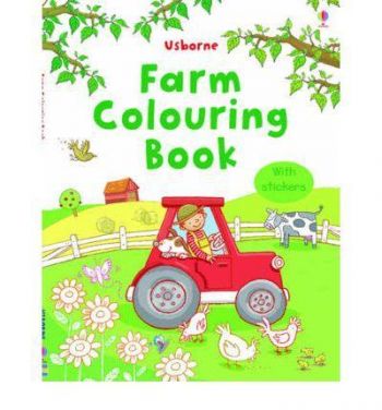 First Sticker Colouring Book Farm