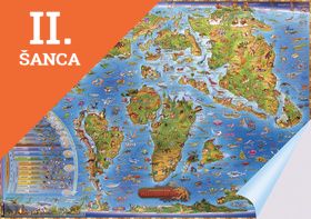 Lacná kniha Dinosaury a prehistorický svet (Detská ilustrovaná mapa)