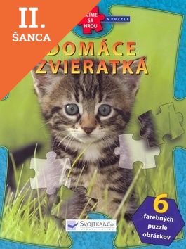 Lacná kniha Domáce zvieratká - 6 farebných puzzle