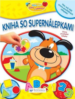 Kniha so supernálepkami - žltá - farby, tvary, čísla, prvé slová