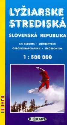 Lyžiarske strediská SR - mapa 1:500 000
