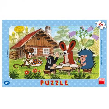 Puzzle Krtko na návšteve 15 Dino
