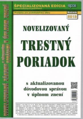 NZ 18 2013 Trestný poriadok