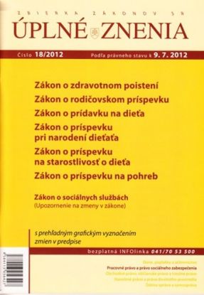 Úplné znenia 18 2012 - Zákon o zdravotnom poistení