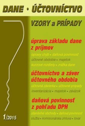 Dane, účtovníctvo vzory a prípady 1 2015