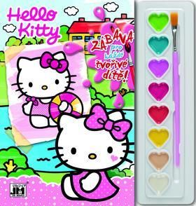 Hello Kitty omalovánka s vodovkami