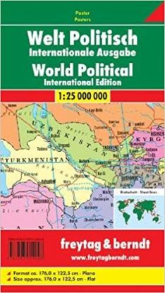 Svet nástenná mapa politická dvojitá lam+lišty
